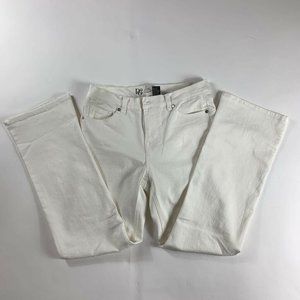 DG2 By Diane Gilman Womens Boot Cut Jeans White 8P